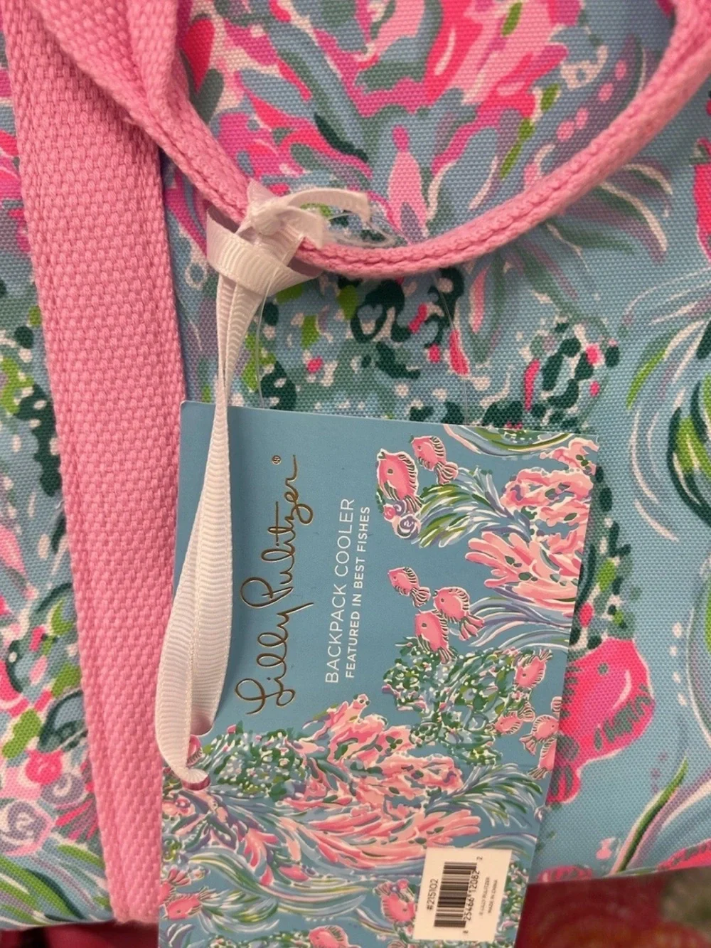 Lilly Pulitzer | Backpack Beach Cooler Pool Best Fishies Shoulder Strap Pink